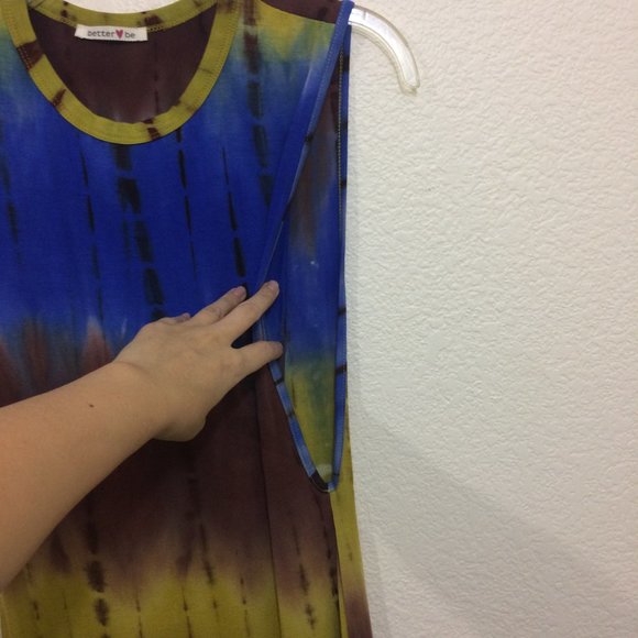 Better Be Tie Dye Fun Sexy Long Dress Soft NWOT - Picture 3 of 9